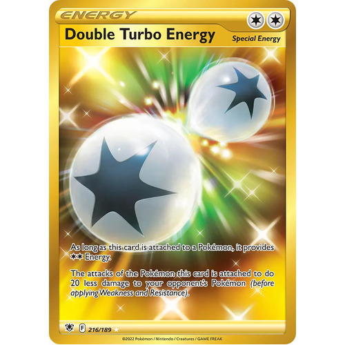 Double Turbo Energy 216/189 SWSH Astral Radiance Full Art Secret Rare Pokemon Card NEAR MINT TCG