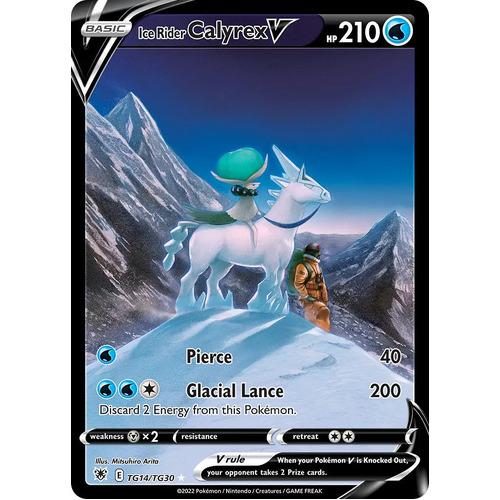 Ice Rider Calyrex V 14/30 SWSH Astral Radiance Trainer Gallery Full Art Holo Secret Rare Pokemon Card NEAR MINT 