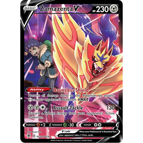Zamazenta V 22/30 SWSH Astral Radiance Trainer Gallery Full Art Holo Secret Rare Pokemon Card NEAR MINT 