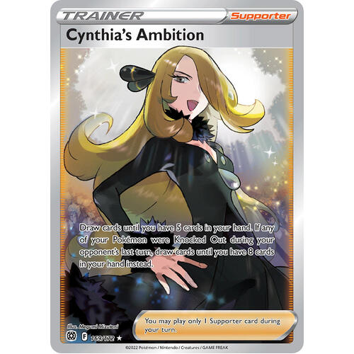 Cynthia's Ambition 169/172 SWSH Brilliant Stars Full Art Holo Ultra Rare Pokemon Card NEAR MINT TCG