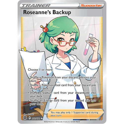 Roseanne's Backup 172/172 SWSH Brilliant Stars Full Art Holo Ultra Rare Pokemon Card NEAR MINT TCG
