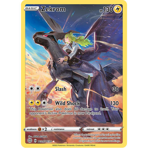 Zekrom 5/30 SWSH Brilliant Stars Trainer Gallery Holo Ultra Rare Pokemon Card NEAR MINT TCG