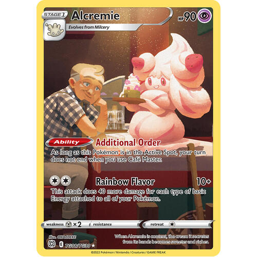 Alcremie 8/30 SWSH Brilliant Stars Trainer Gallery Holo Ultra Rare Pokemon Card NEAR MINT TCG