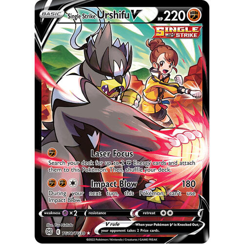 Single Strike Urshifu V 18/30 SWSH Brilliant Stars Trainer Gallery Holo Ultra Rare Pokemon Card NEAR MINT TCG