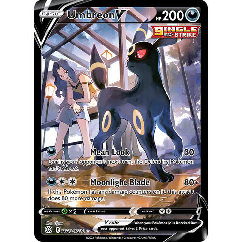 Umbreon V 22/30 SWSH Brilliant Stars Trainer Gallery Holo Ultra Rare Pokemon Card NEAR MINT TCG