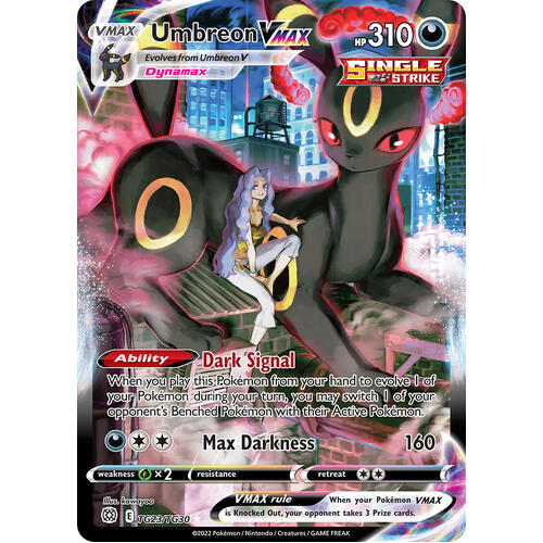 Umbreon VMAX 23/30 SWSH Brilliant Stars Trainer Gallery Full Art Holo Ultra Rare Pokemon Card NEAR MINT TCG