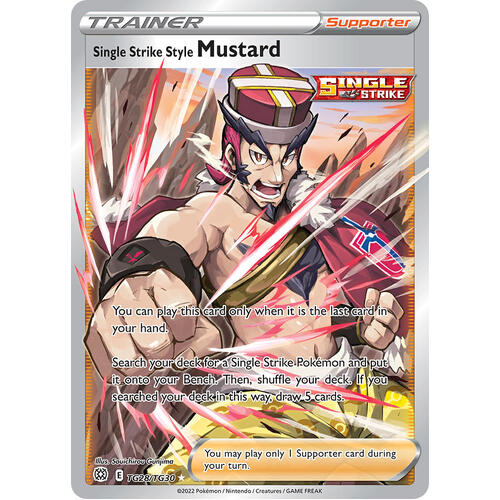 Mustard (Single Strike) 28/30 SWSH Brilliant Stars Trainer Gallery Full Art Holo Ultra Rare Pokemon Card NEAR MINT TCG