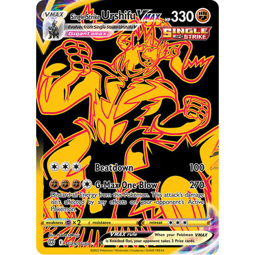 Single Strike Urshifu VMAX 29/30 SWSH Brilliant Stars Trainer Gallery Full Art Holo Secret Rare Pokemon Card NEAR MINT TCG