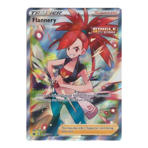 Flannery 191 198 SWSH Chilling Reign Full Art Holo Ultra Rare Pokemon 