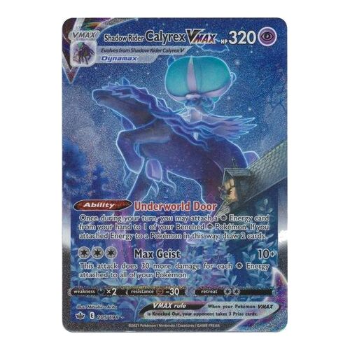 Shadow Rider Calyrex VMAX 205/198 SWSH Chilling Reign Full Art Holo Ultra Rare Pokemon Card NEAR MINT TCG