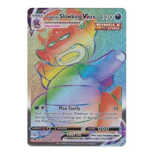 Galarian Slowking VMAX 207/198 SWSH Chilling Reign Full Art Holo Hyper Rainbow Rare Pokemon Card NEAR MINT TCG