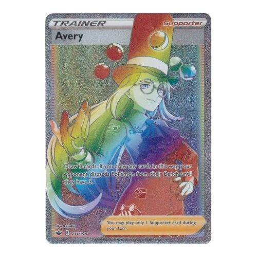 Avery 211/198 SWSH Chilling Reign Full Art Holo Hyper Rainbow Rare Pokemon Card NEAR MINT TCG