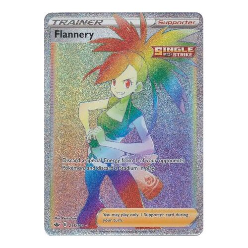 Flannery 215/198 SWSH Chilling Reign Full Art Holo Hyper Rainbow Rare Pokemon Card NEAR MINT TCG