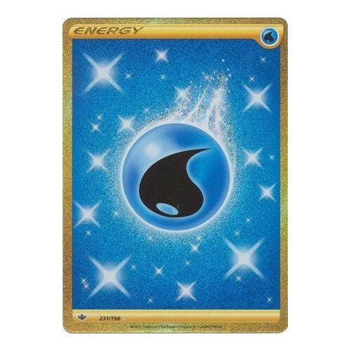 Water Energy 231/198 SWSH Chilling Reign Full Art Holo Secret Rare Pokemon Card NEAR MINT TCG