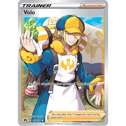Volo 151/159 SWSH Crown Zenith Holo Full Art Ultra Rare Pokemon Card NEAR MINT TCG