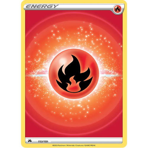 Fire Energy 153/159 SWSH Crown Zenith Holo Full Art Ultra Rare Pokemon Card NEAR MINT TCG