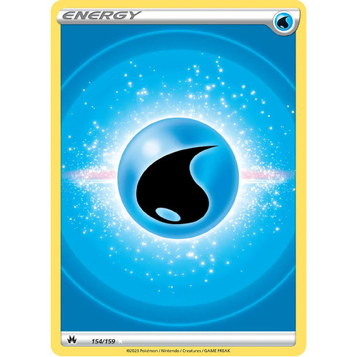 Water Energy 154/159 SWSH Crown Zenith Holo Full Art Ultra Rare Pokemon Card NEAR MINT TCG