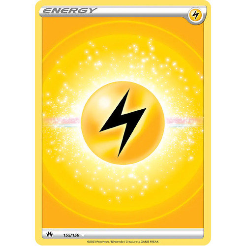 Lightning Energy 155/159 SWSH Crown Zenith Holo Full Art Ultra Rare Pokemon Card NEAR MINT TCG
