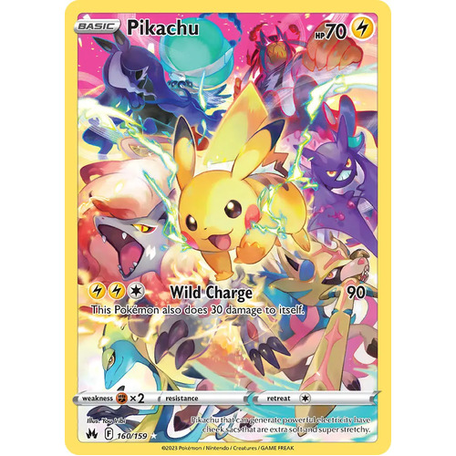 Pikachu 160/159 SWSH Crown Zenith Holo Full Art Ultra Rare Pokemon Card NEAR MINT TCG