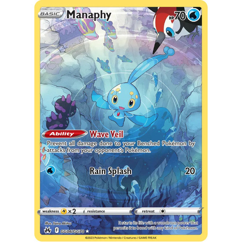 Manaphy GG06/GG70 Holo Crown Zenith Galarian Gallery Rare Pokemon Card NEAR MINT TCG