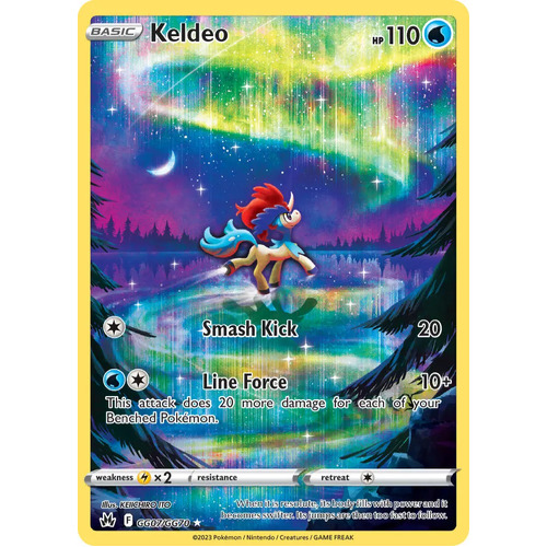 Keldeo GG07/GG70 Holo Crown Zenith Galarian Gallery Rare Pokemon Card NEAR MINT TCG