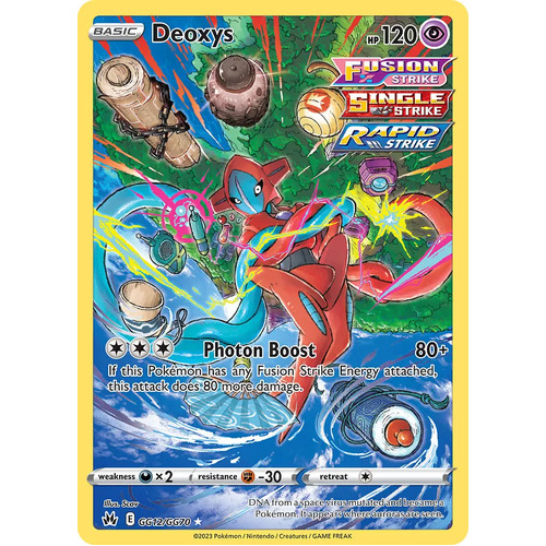 Deoxys GG12/GG70 Holo Crown Zenith Galarian Gallery Rare Pokemon Card NEAR MINT TCG