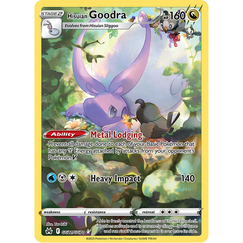 Goodra GG21/GG70 Holo Crown Zenith Galarian Gallery Rare Pokemon Card NEAR MINT TCG