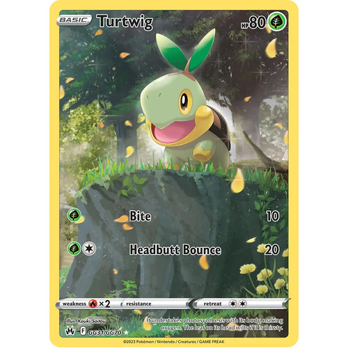 Turtwig GG31/GG70 Holo Crown Zenith Galarian Gallery Rare Pokemon Card NEAR MINT TCG
