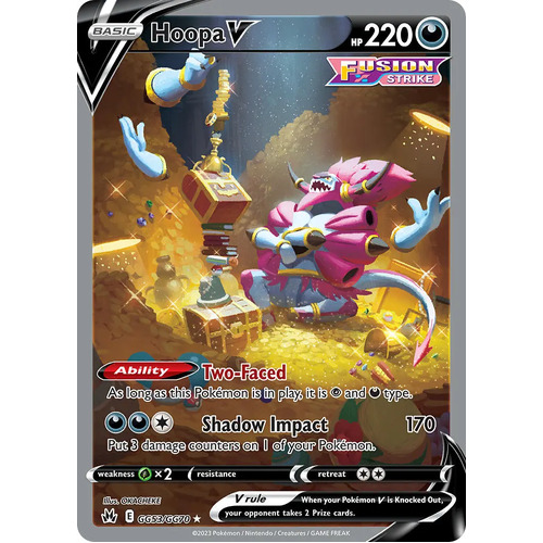 Hoopa V GG53/GG70 Holo Full Art Crown Zenith Galarian Gallery Rare Pokemon Card NEAR MINT TCG