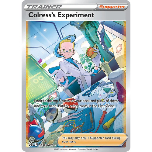 Colress's Experiment GG59/GG70 Holo Full Art Crown Zenith Galarian Gallery Rare Pokemon Card NEAR MINT TCG