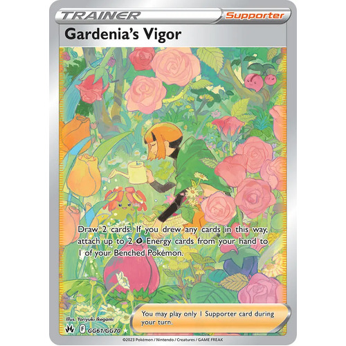 Gardenia's Vigor GG61/GG70 Holo Full Art Crown Zenith Galarian Gallery Rare Pokemon Card NEAR MINT TCG