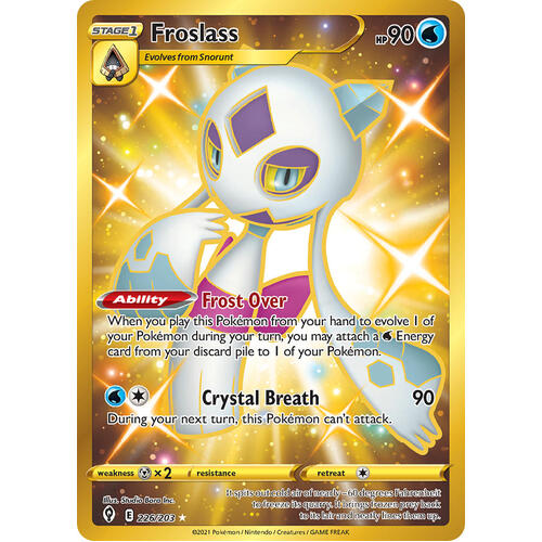 Frosslass 226/203 SWSH Evolving Skies Full Art Holo Secret Rare Pokemon Card NEAR MINT TCG