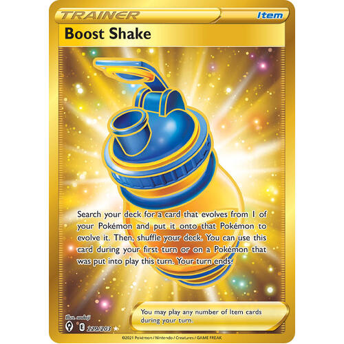 Boost Shake 229/203 SWSH Evolving Skies Full Art Holo Secret Rare Pokemon Card NEAR MINT TCG