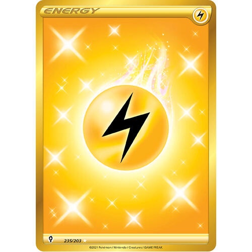 Lightning Energy 235/203 SWSH Evolving Skies Full Art Holo Secret Rare Pokemon Card NEAR MINT TCG