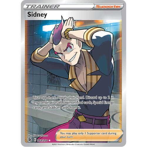 Sidney 264/264 SWSH Fusion Strike Full Art Holo Ultra Rare Pokemon Card NEAR MINT TCG