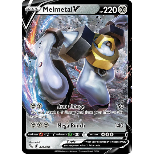 Melmetal V 47/78 SWSH Pokemon Go Holo Ultra Rare Pokemon Card NEAR MINT TCG