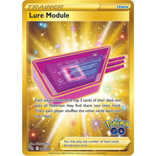 Lure Module 88/78 SWSH Pokemon Go Holo Full Art Gold Secret Rare