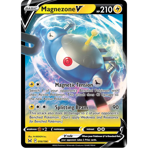 Magnezone V 56/196 SWSH Lost Origin Holo Ultra Rare Pokemon Card NEAR MINT TCG