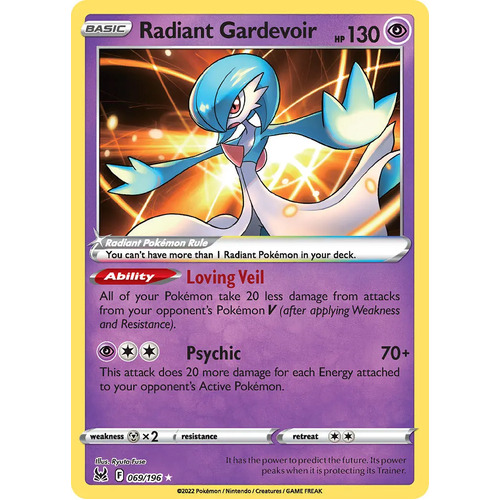 Radiant Gardevoir (069/196) [Sword & Shield: Lost Origin]