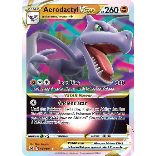 Aerodactyl VMAX 93/196 SWSH Lost Origin Holo Ultra Rare Pokemon Card
