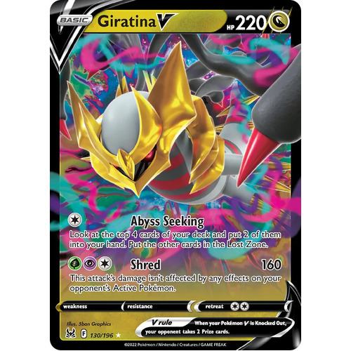 Giratina V 130/196 SWSH Lost Origin Holo Ultra Rare Pokemon Card NEAR MINT TCG