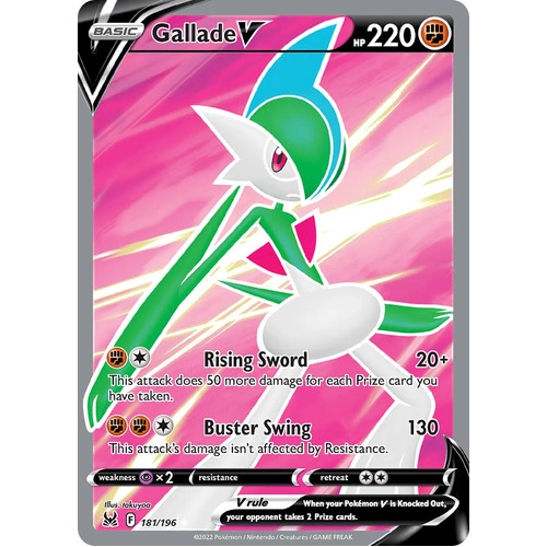 Gallade V 181/196 SWSH Lost Origin Holo Full Art Ultra Rare Pokemon Card NEAR MINT TCG