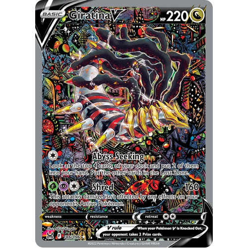 Giratina V 186/196 SWSH Lost Origin Holo Full Alternate Art Ultra Rare Pokemon Card NEAR MINT TCG