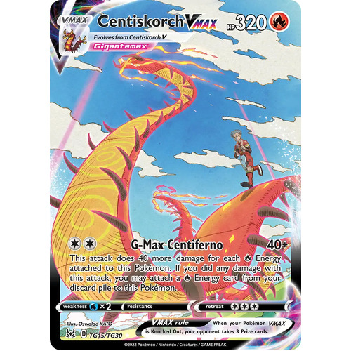 Centiskorch VMAX 15/30 SWSH Lost Origin Trainer Gallery Full Art Holo Rare Pokemon Card NEAR MINT 
