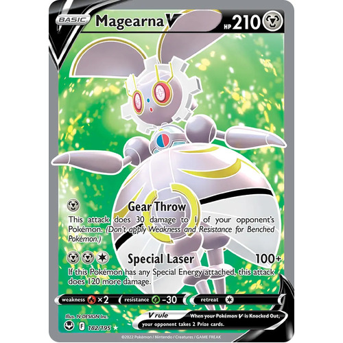 Magearna V 182/195 SWSH Silver Tempest Holo Full Art Ultra Rare Pokemon Card NEAR MINT TCG