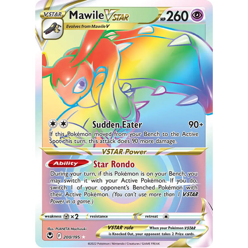 Mawile VSTAR 200/195 SWSH Silver Tempest Holo Full Art Hyper Rainbow Rare Pokemon Card NEAR MINT TCG