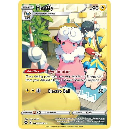 Flaaffy 3/30 SWSH Silver Tempest Trainer Gallery Full Art Holo Rare Pokemon Card NEAR MINT 