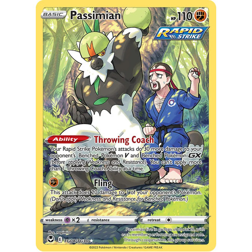 Passimian 8/30 SWSH Silver Tempest Trainer Gallery Full Art Holo Rare Pokemon Card NEAR MINT 