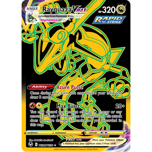 Rayquaza VMAX 29/30 SWSH Silver Tempest Trainer Gallery Full Art Holo Rare Pokemon Card NEAR MINT 
