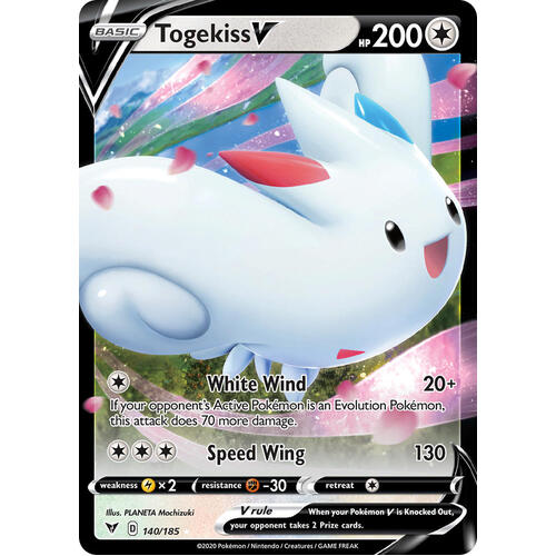 Togekiss V 140/185 Vivid Voltage Holo Ultra Rare Pokemon Card NEAR MINT TCG